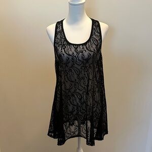 West Loop Black Lace Tank Top